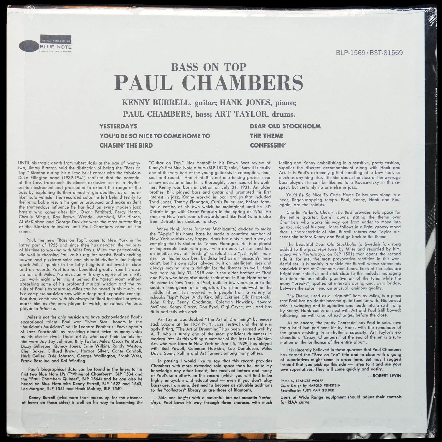 LP Paul Chambers — Bass On Top фото 2