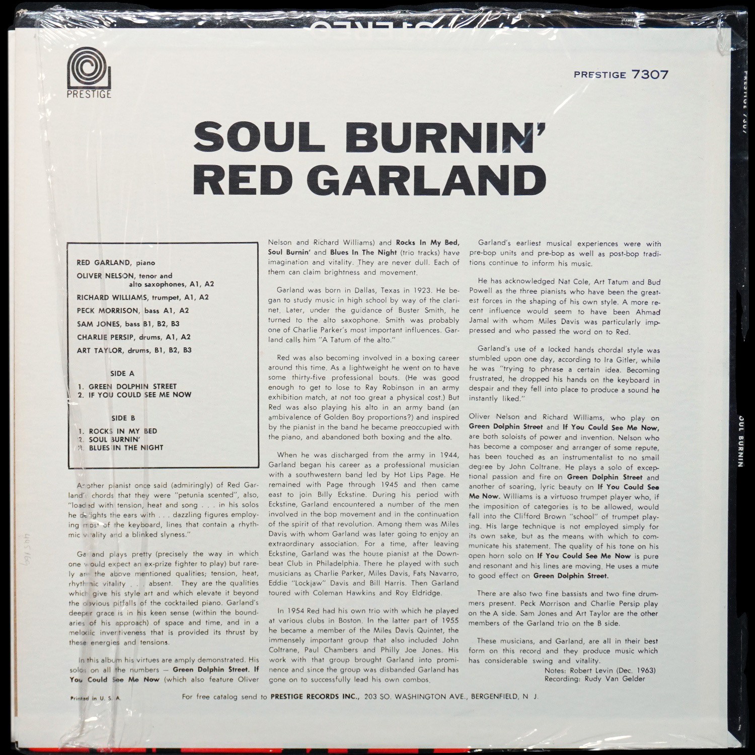 LP Red Garland — Soul Burnin’ фото 2