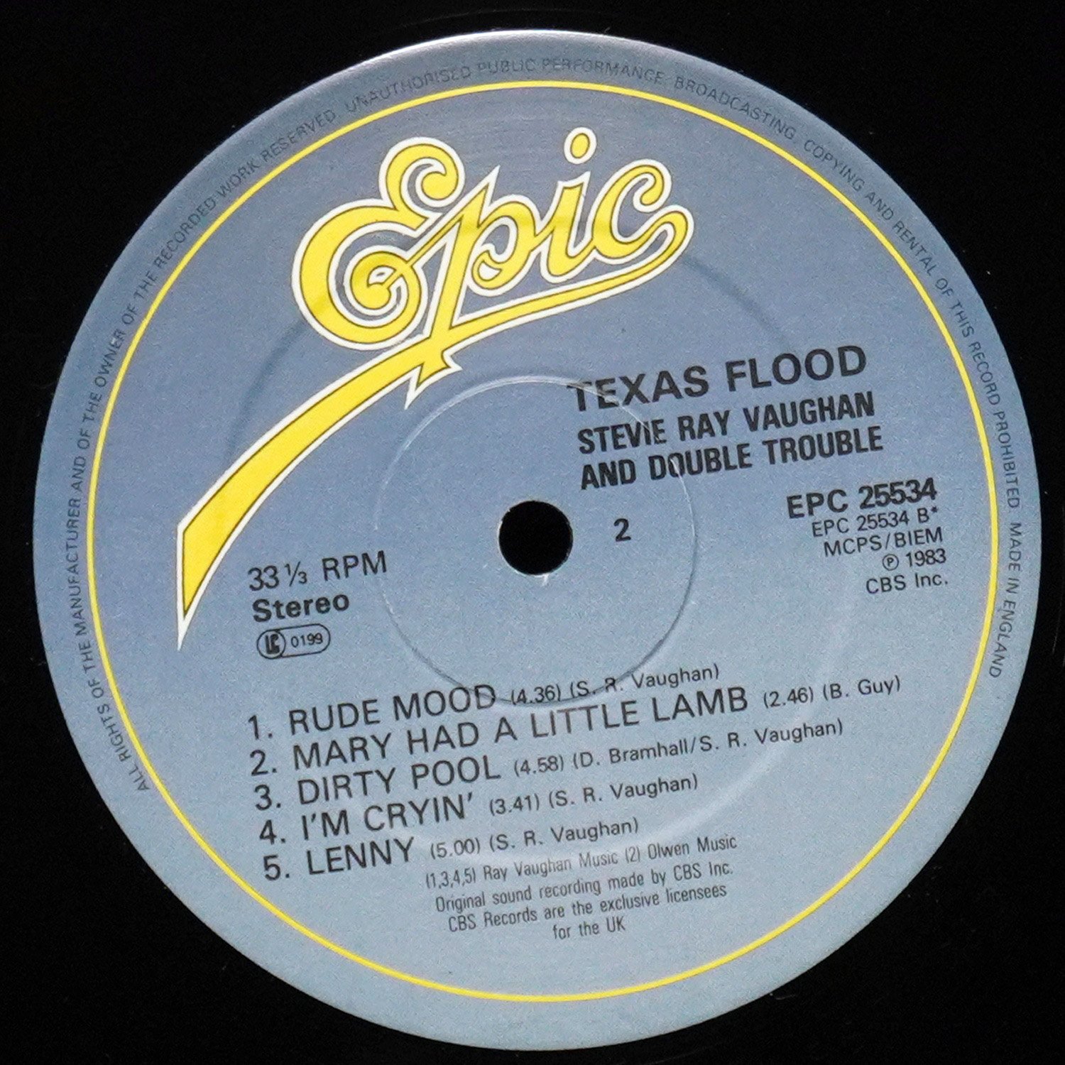 LP Stevie Ray Vaughan — Texas Flood фото 4