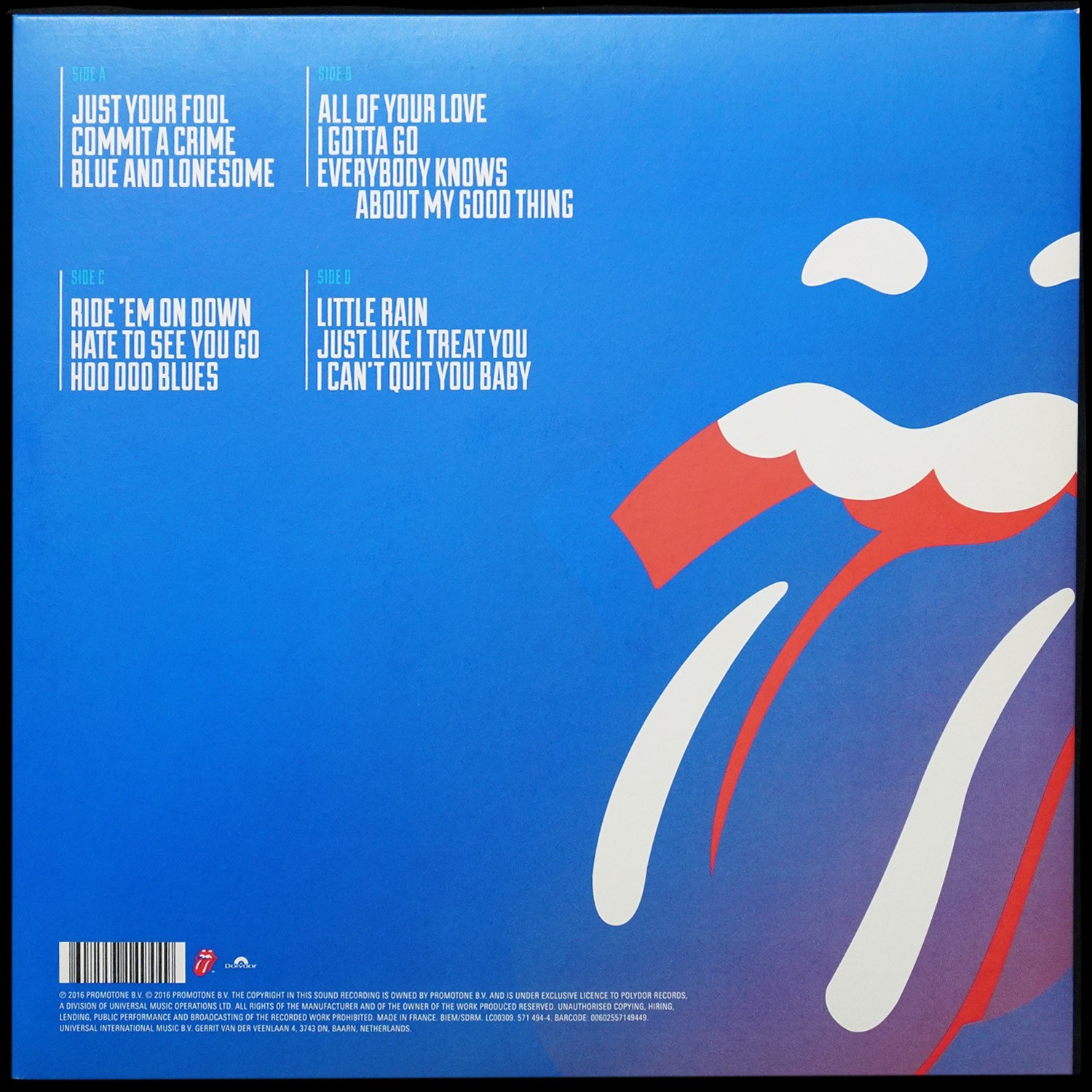 LP Rolling Stones — Blue & Lonesome (2LP) фото 2