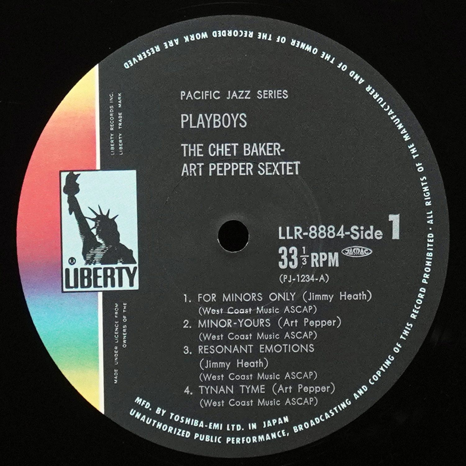 LP Chet Baker — Playboys (моно) фото 3