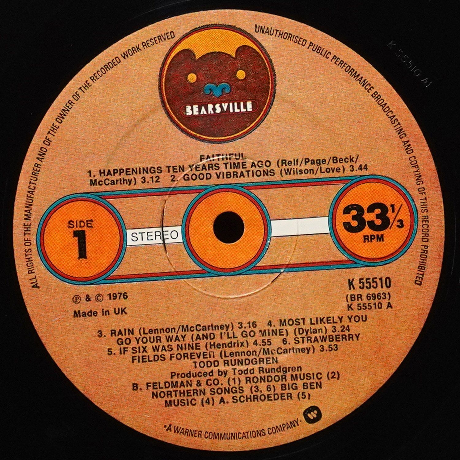 LP Todd Rundgren — Faithful фото 3