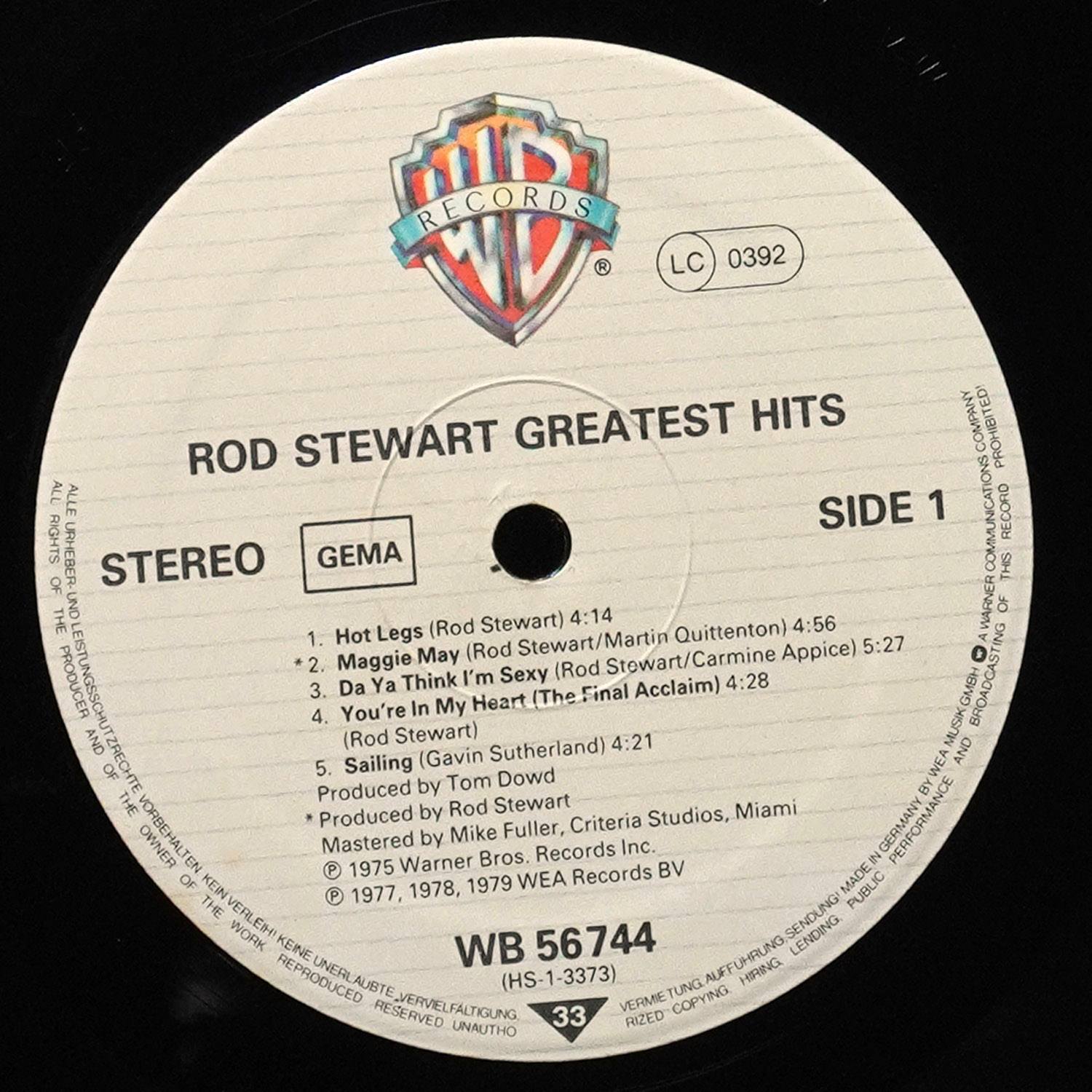 LP Rod Stewart — Greatest Hits фото 2