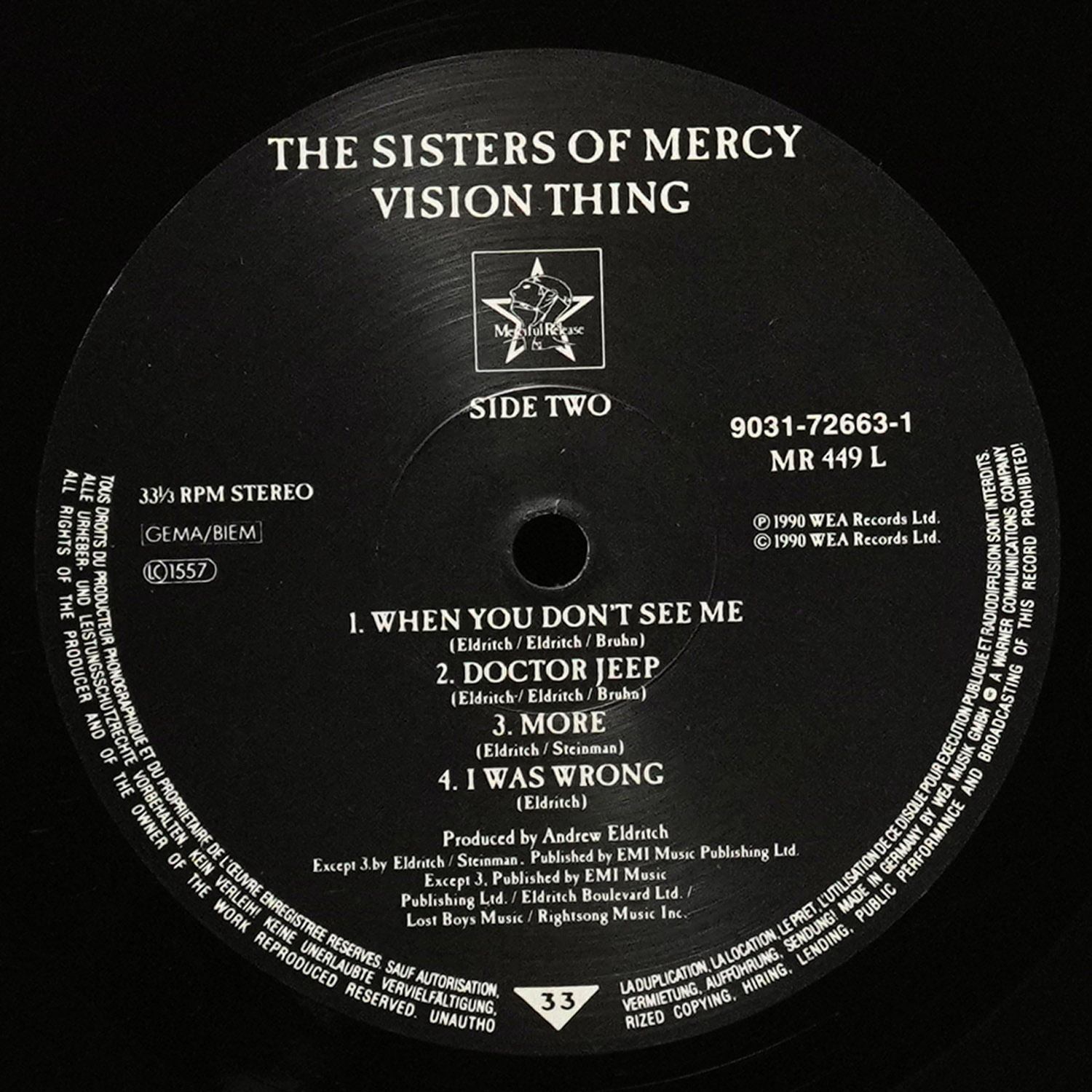 LP Sisters Of Mercy — Vision Thing фото 3