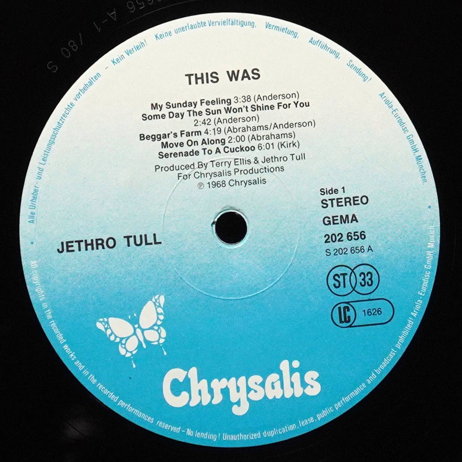 LP Jethro Tull — This Was фото 3