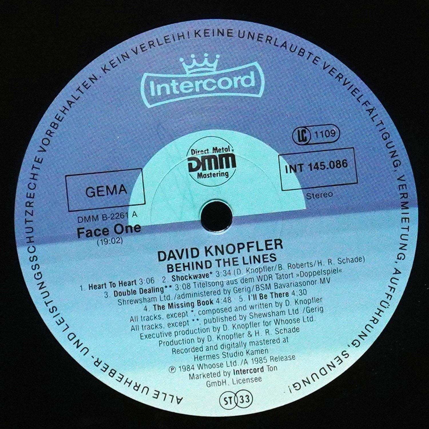 LP David Knopfler — Behind The Lines фото 2