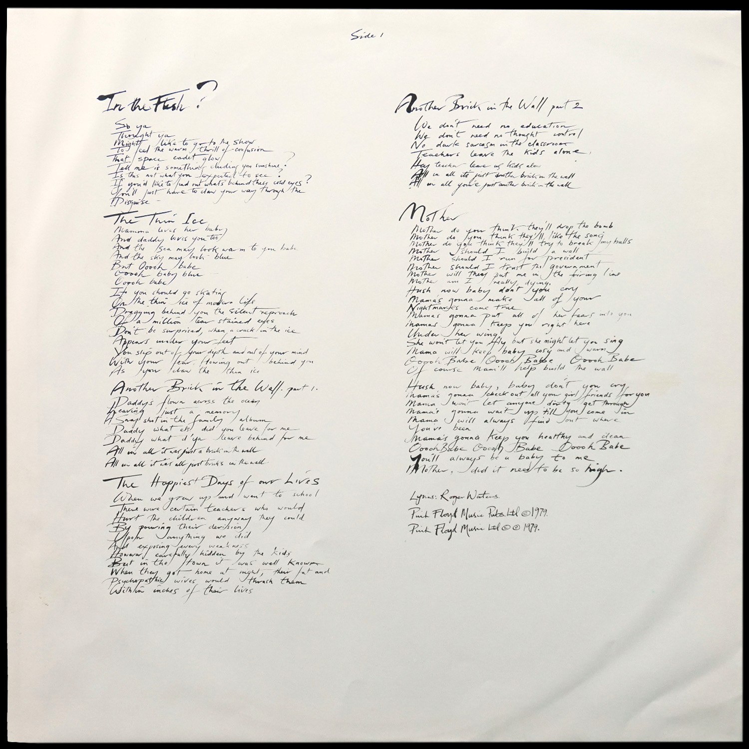 LP Pink Floyd — Wall (2LP) фото 6