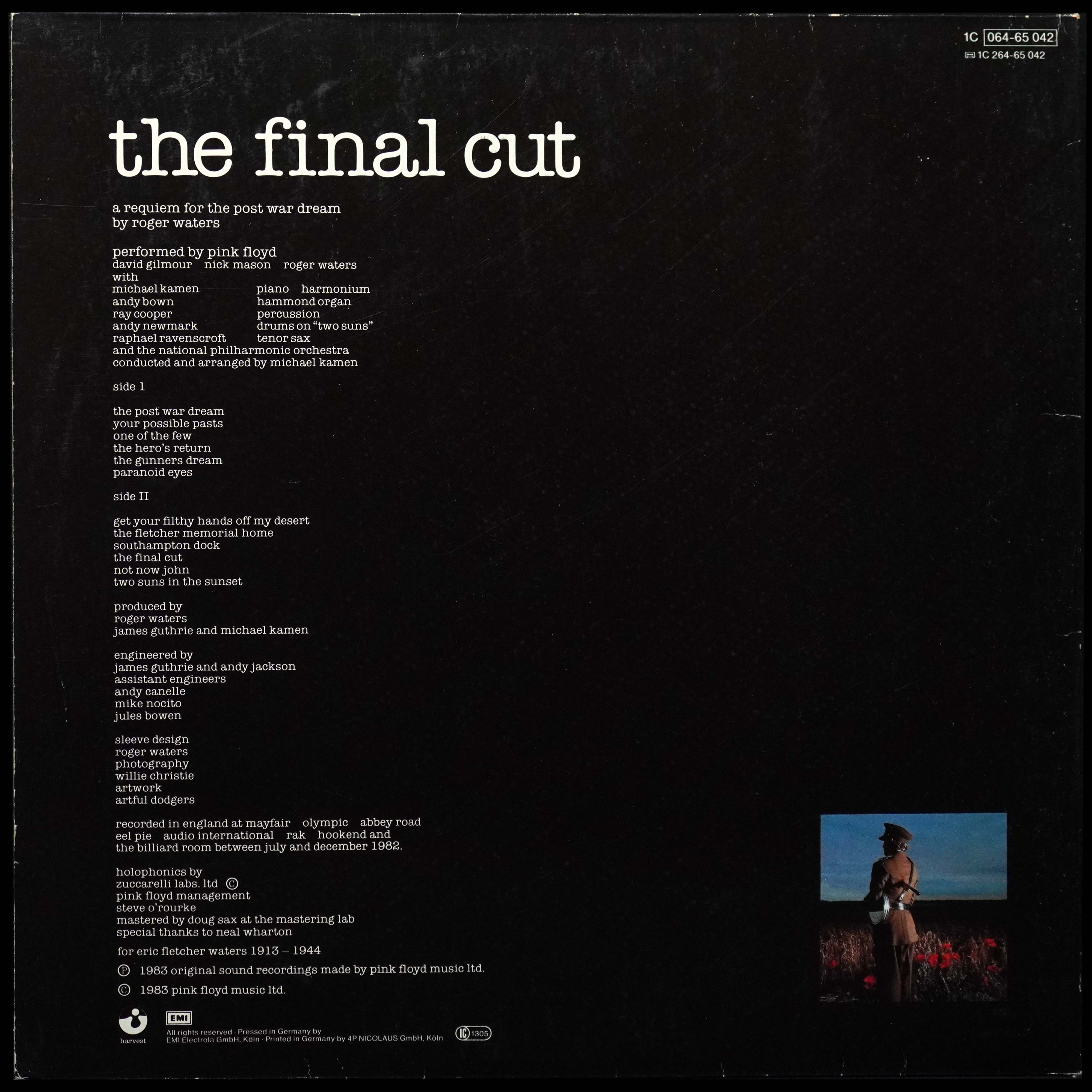 LP Pink Floyd — Final Cut фото 2