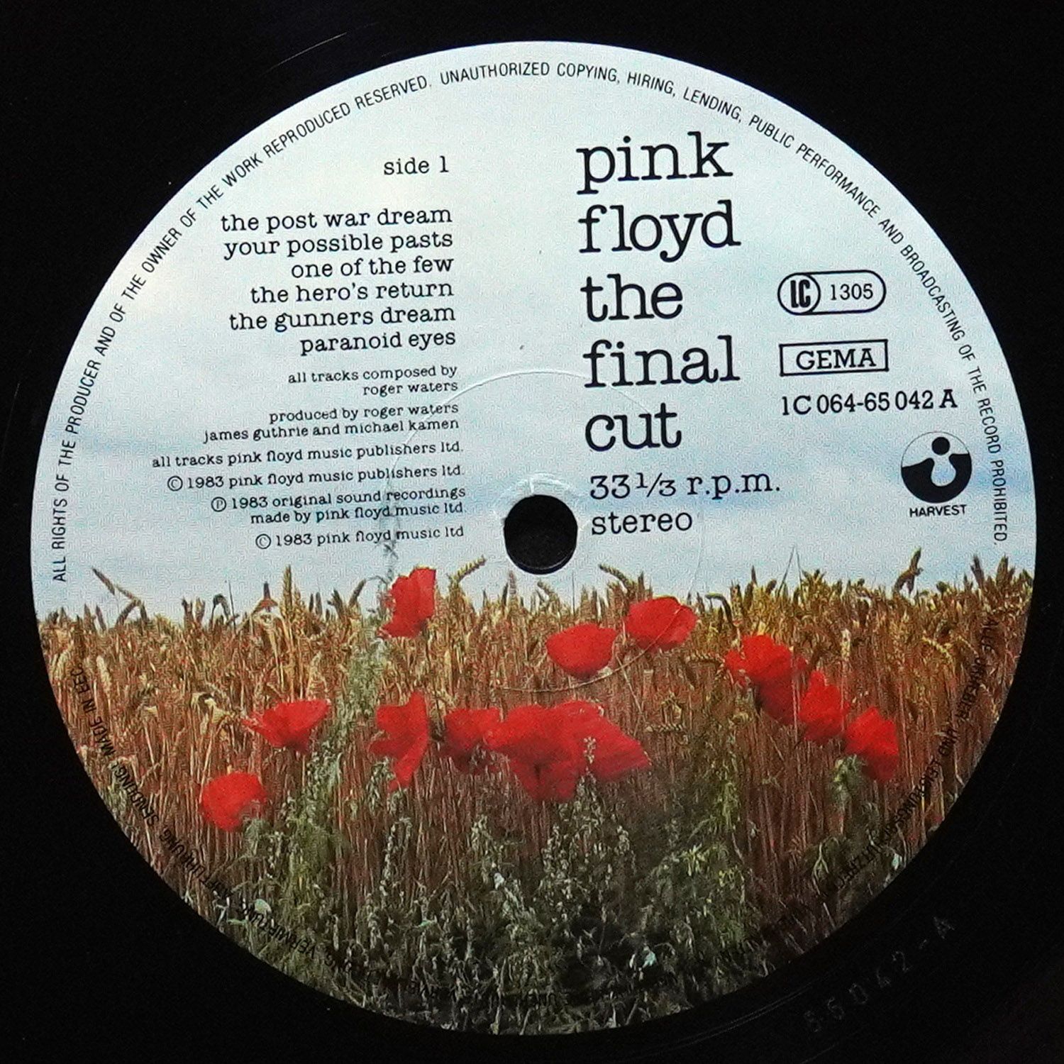 LP Pink Floyd — Final Cut фото 3