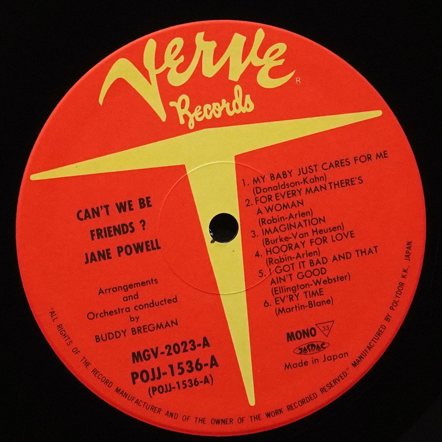 LP Jane Powell — Can't We Be Friends? (моно) фото 3