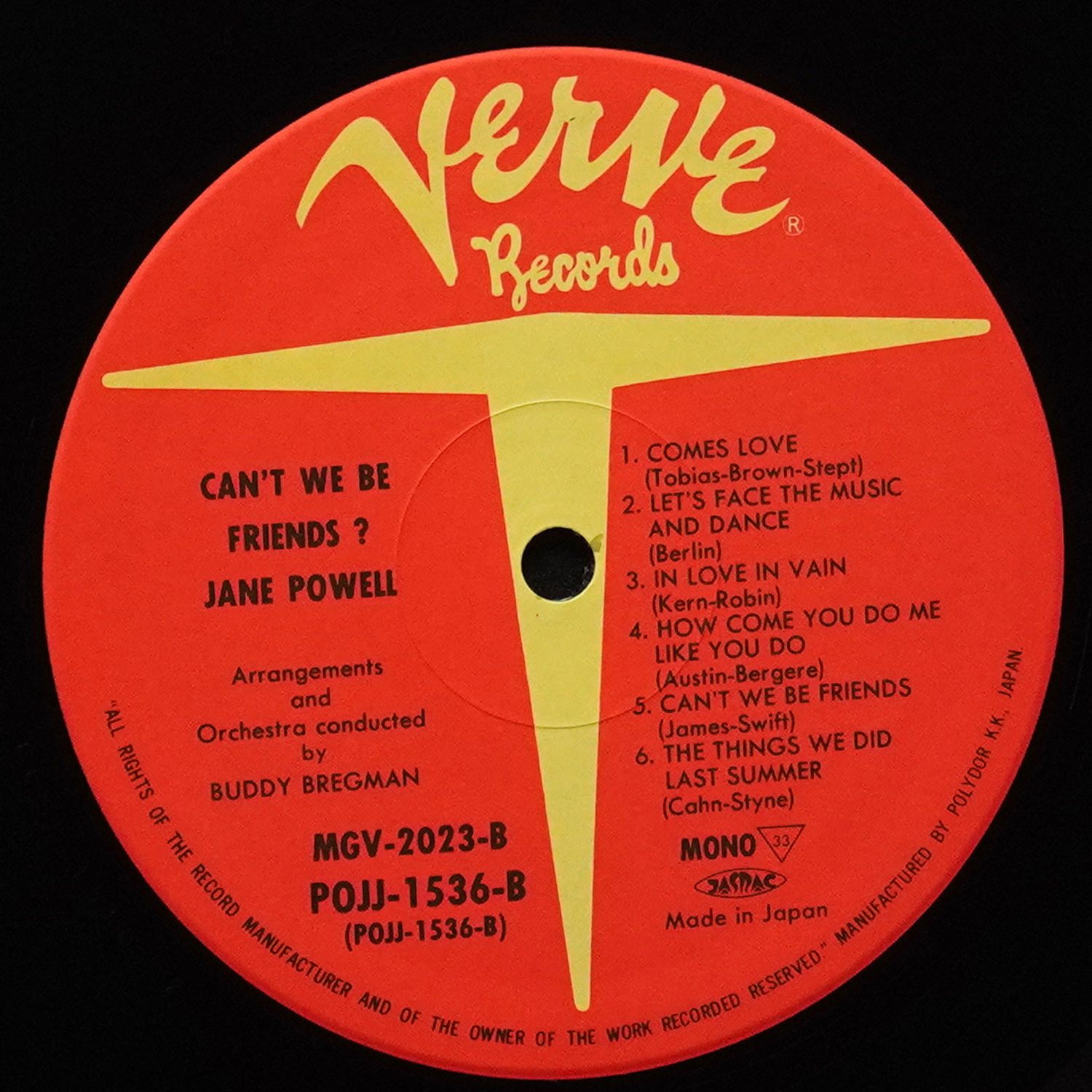 LP Jane Powell — Can't We Be Friends? (моно) фото 4