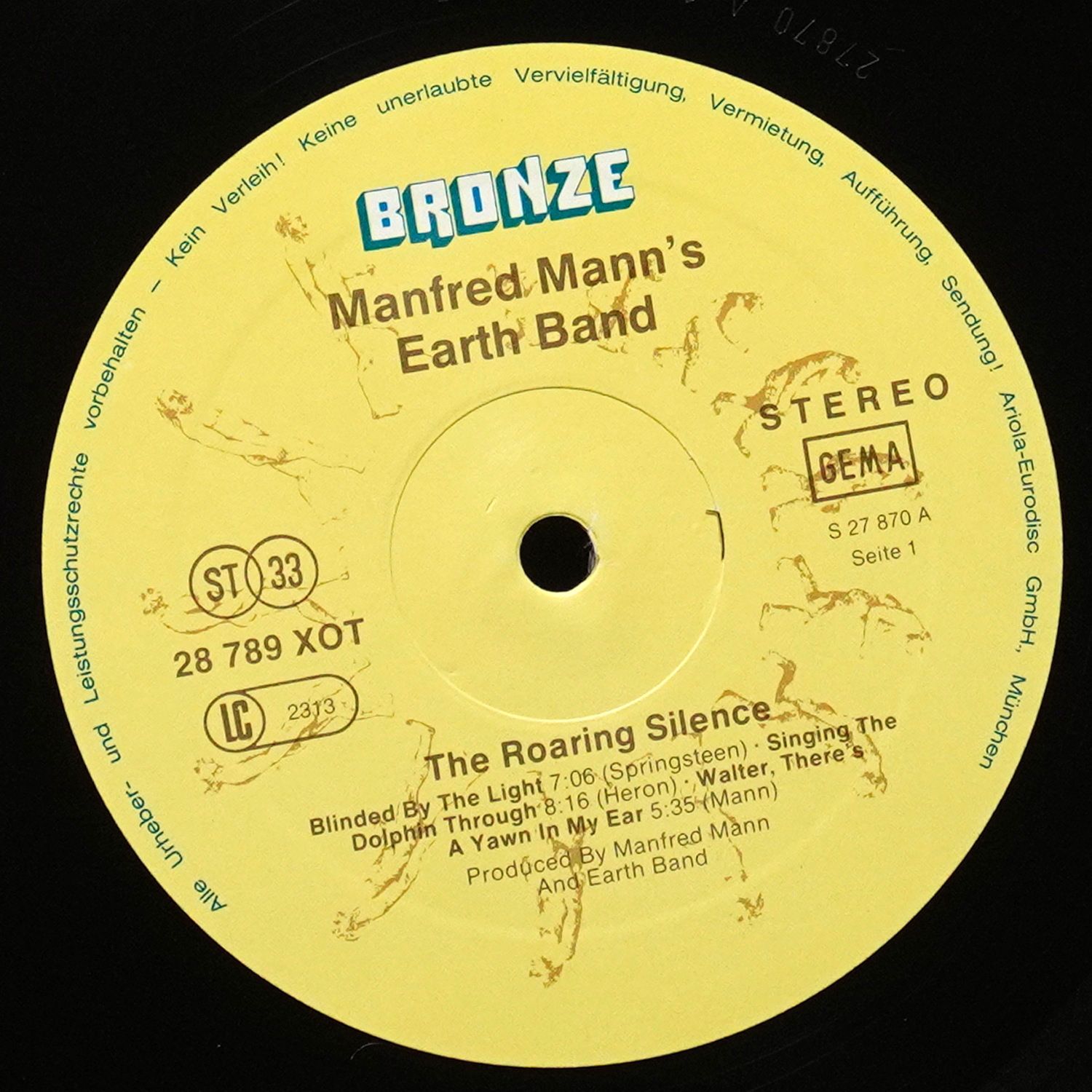 LP Manfred Mann's Earth Band — Roaring Silence фото 3