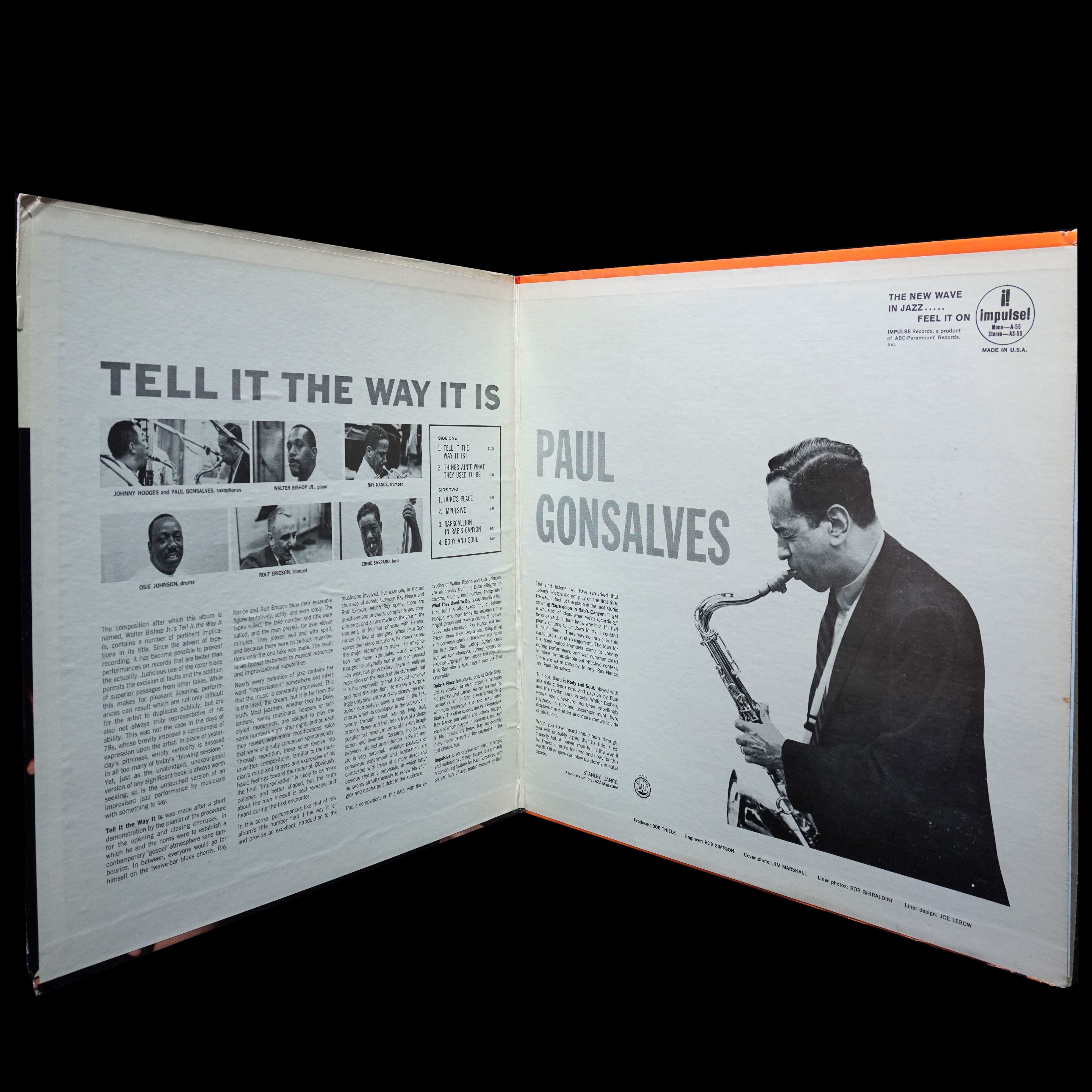 LP Paul Gonsalves — Tell It The Way It Is фото 3