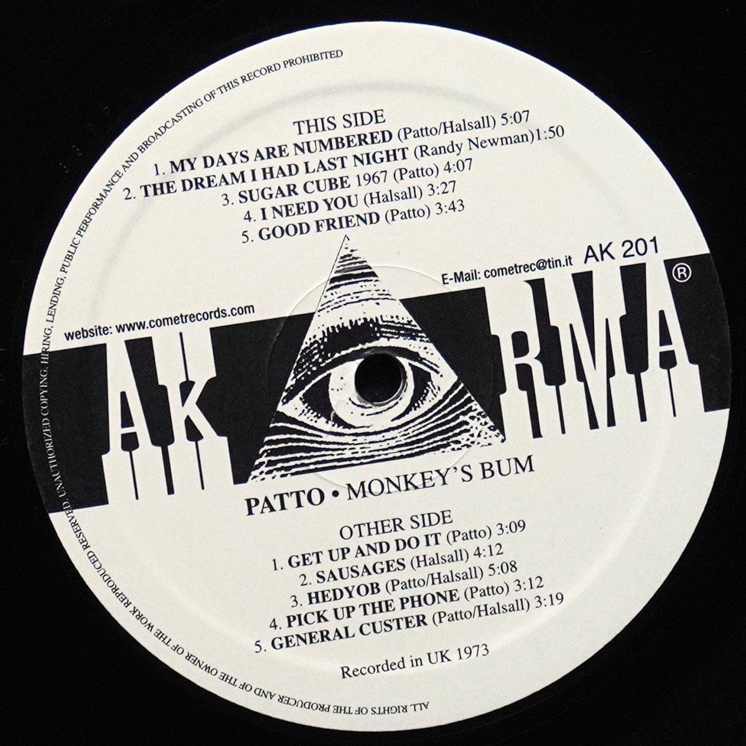 LP Patto — Monkey's Bum фото 3