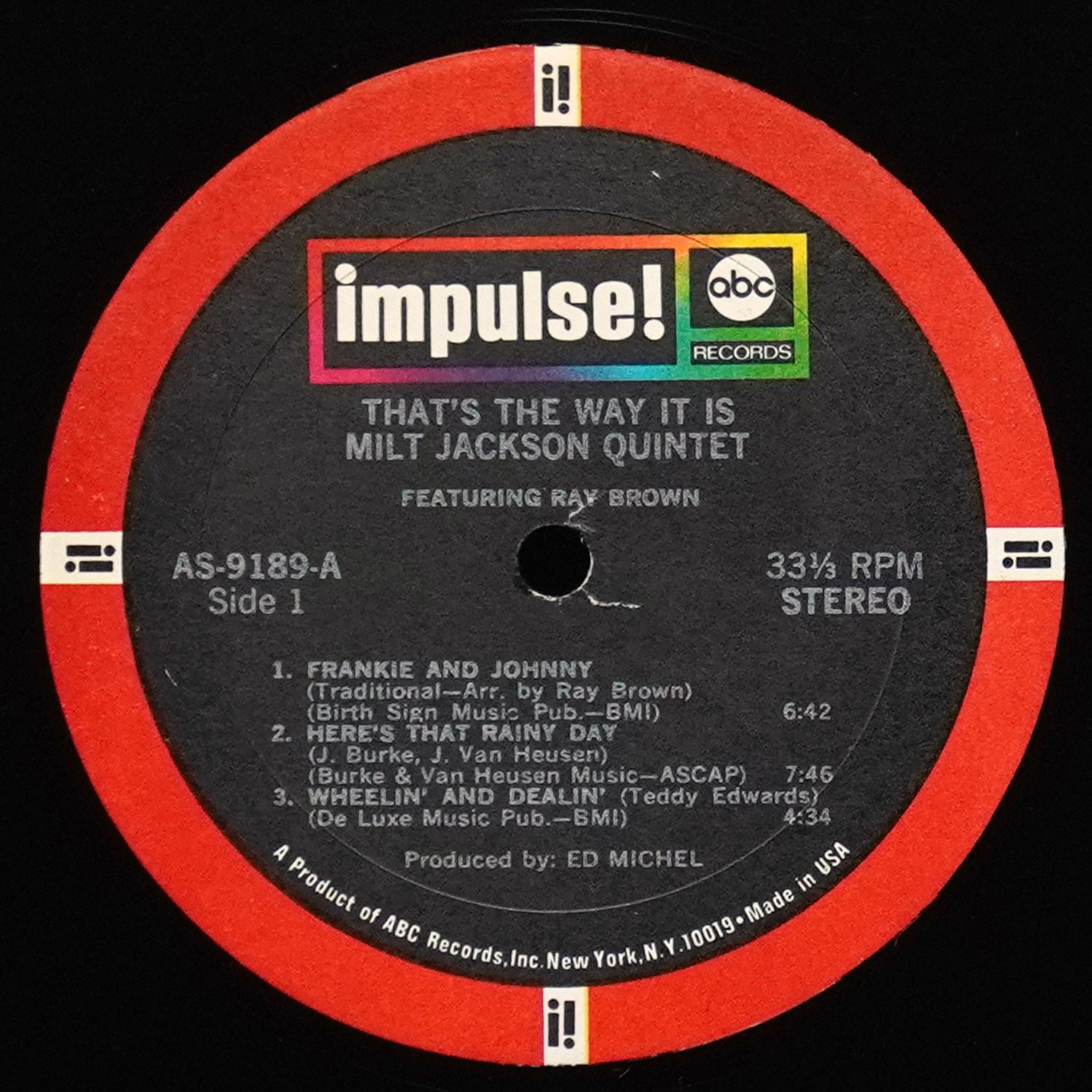 LP Milt Jackson — That's The Way It Is фото 3