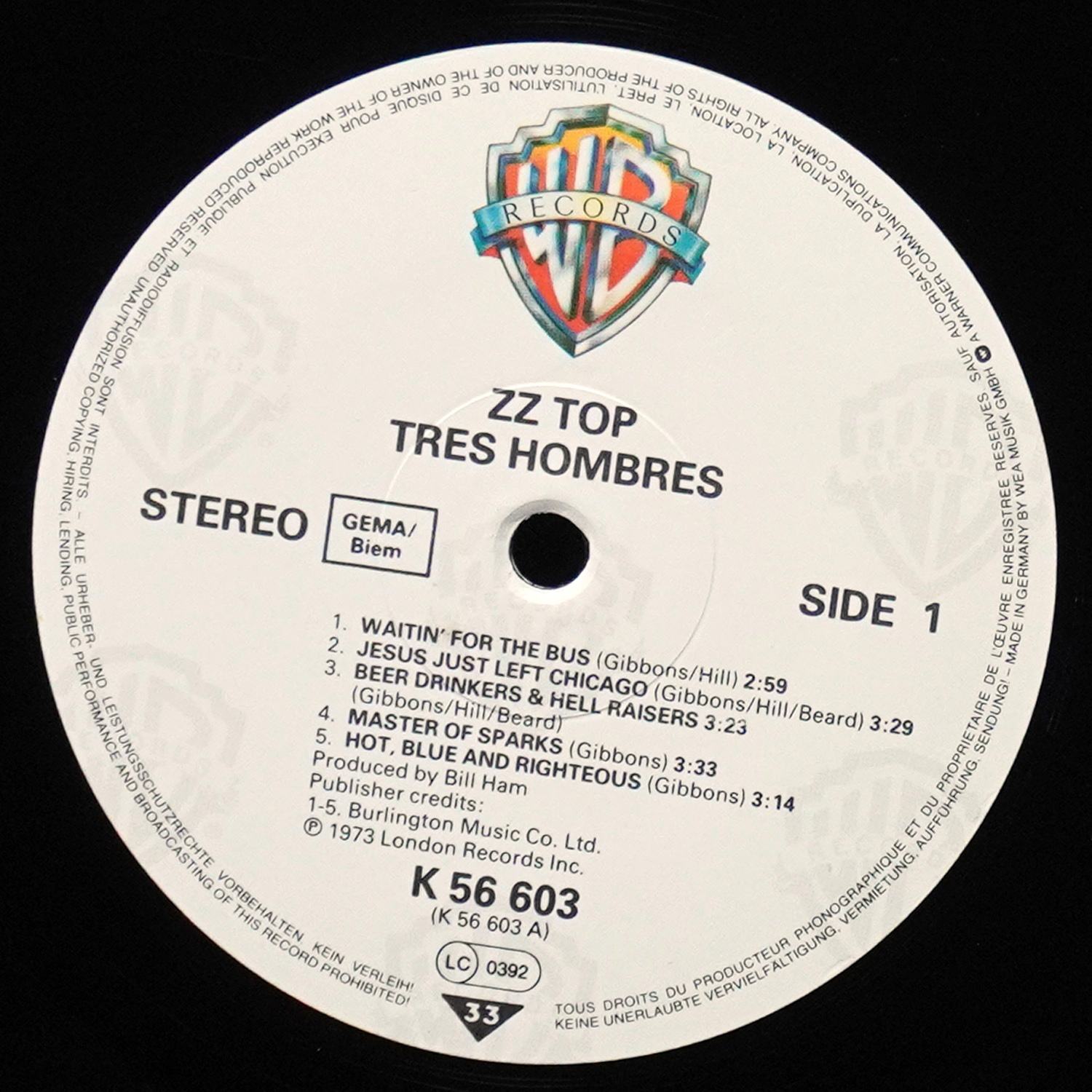 LP ZZ Top — Tres Hombres фото 3