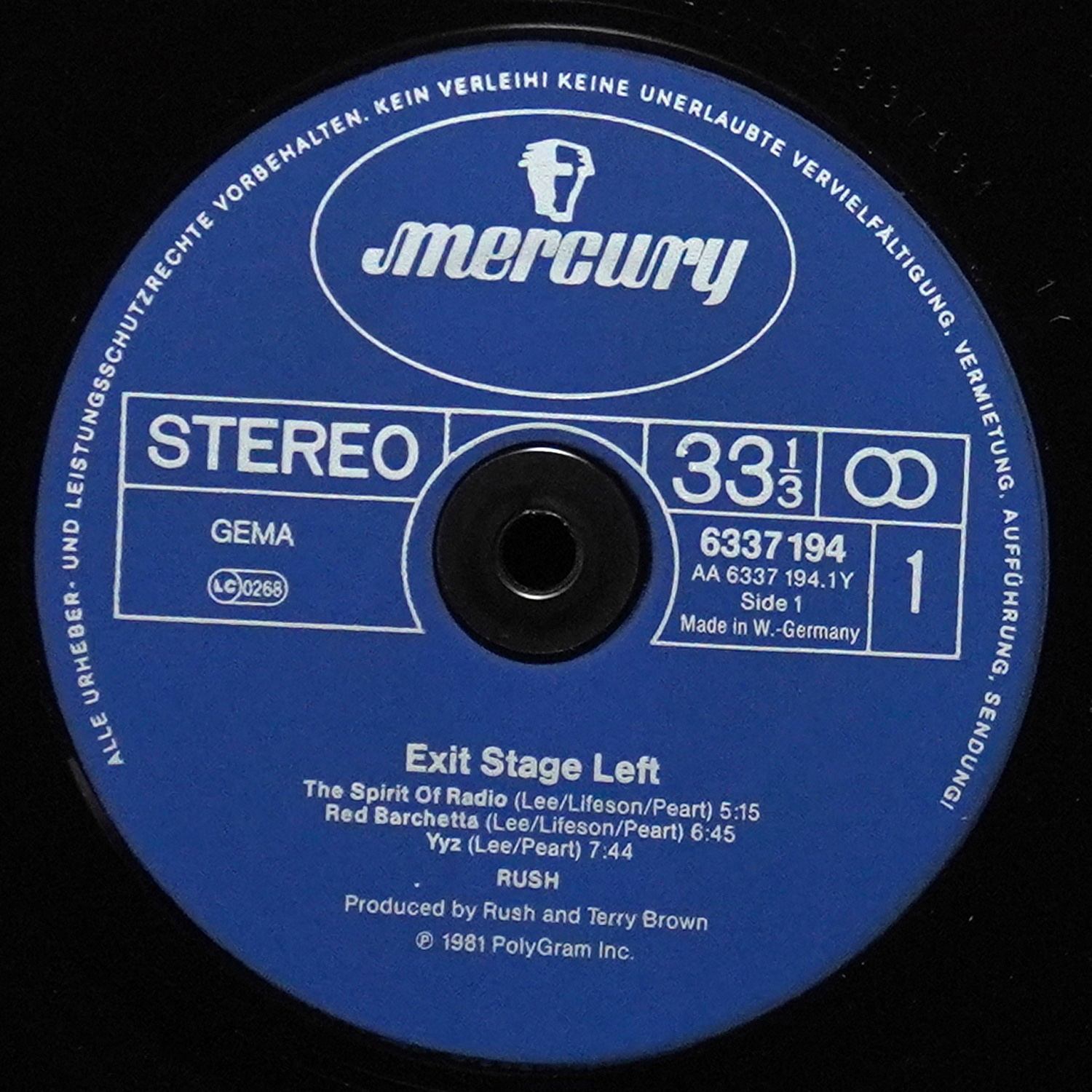 LP Rush — Exit...Stage Left (2LP) фото 3