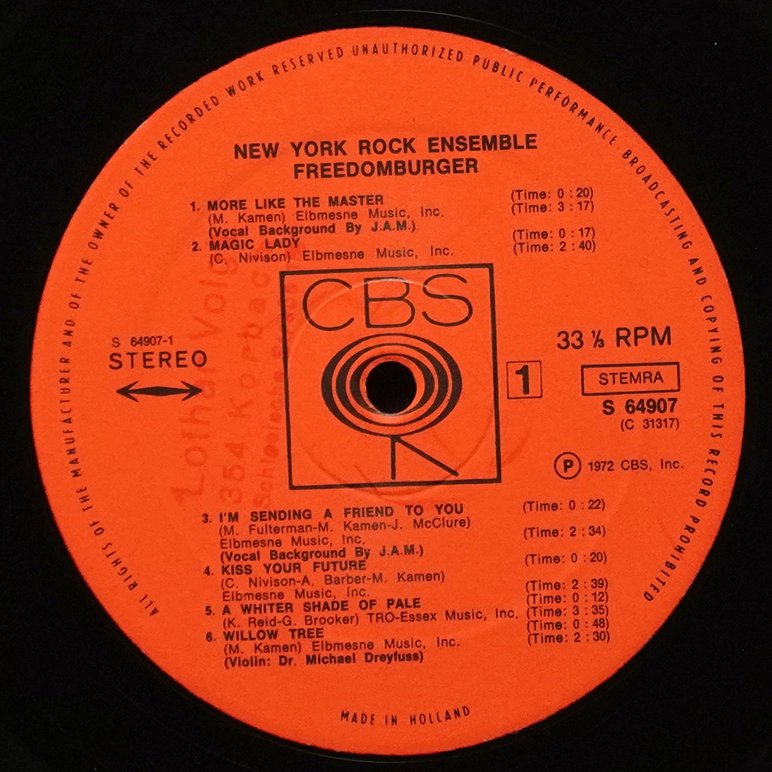 LP New York Rock Ensemble — Freedomburger фото 2
