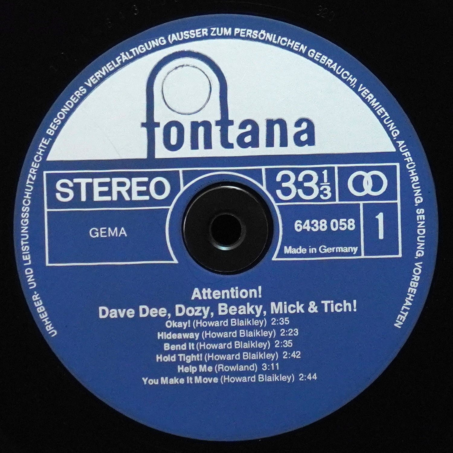 LP Dave, Dee, Dozy, Beaky, Mick & Tich — Attention! Dave Dee, Dozy, Beaky, Mick & Tich фото 2