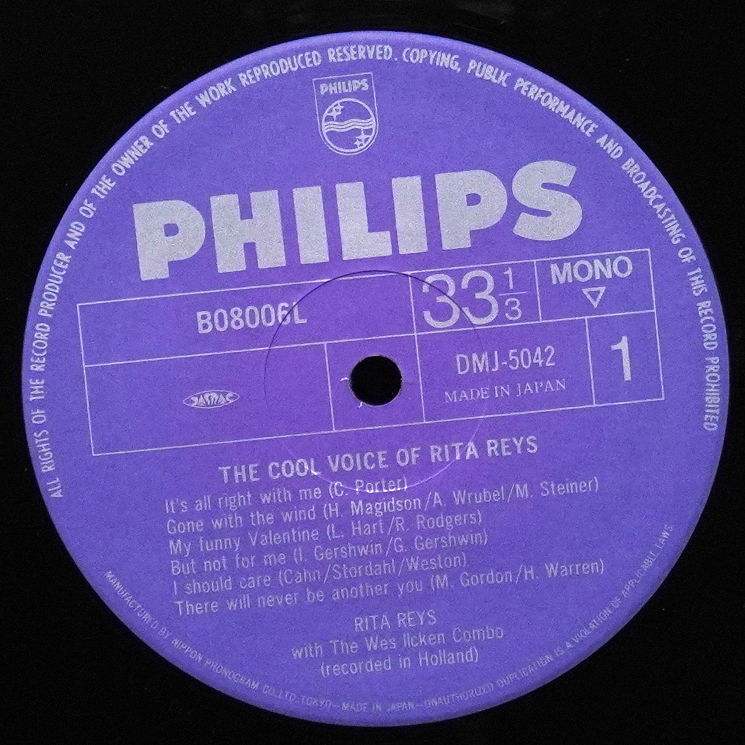 LP Rita Reys — Cool Voice Of Rita Reys (моно) фото 3