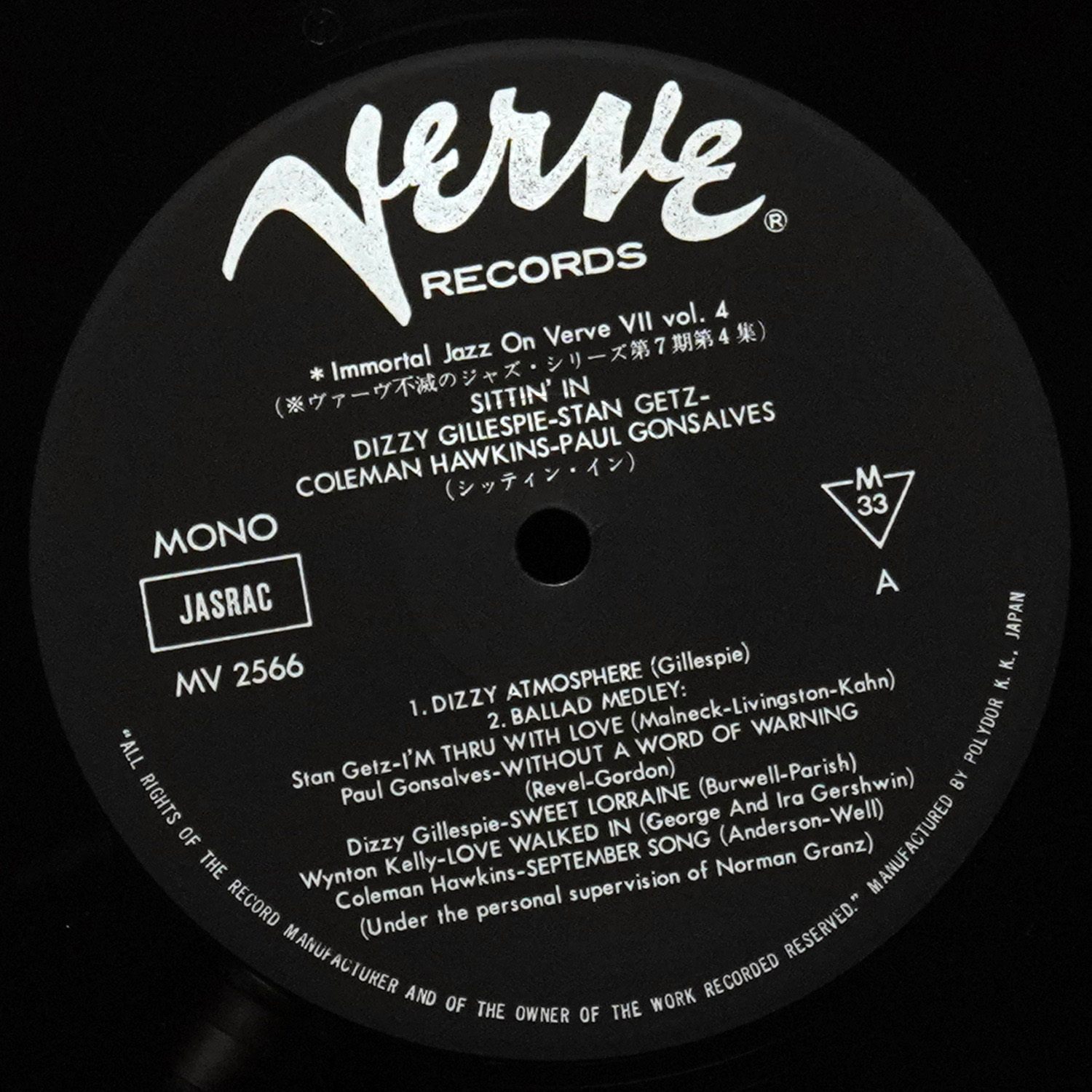 LP Stan Getz — Sittin' In (моно) фото 3