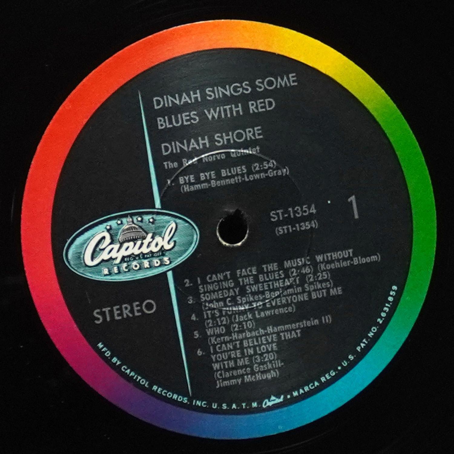 LP Dinah Shore — Dinah Sings Some Blues With Red фото 3
