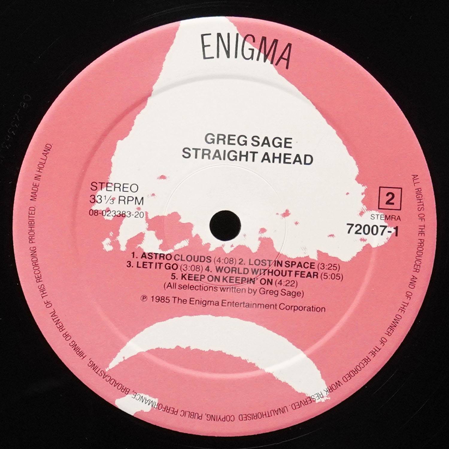 LP Greg Sage — Straight Ahead фото 4