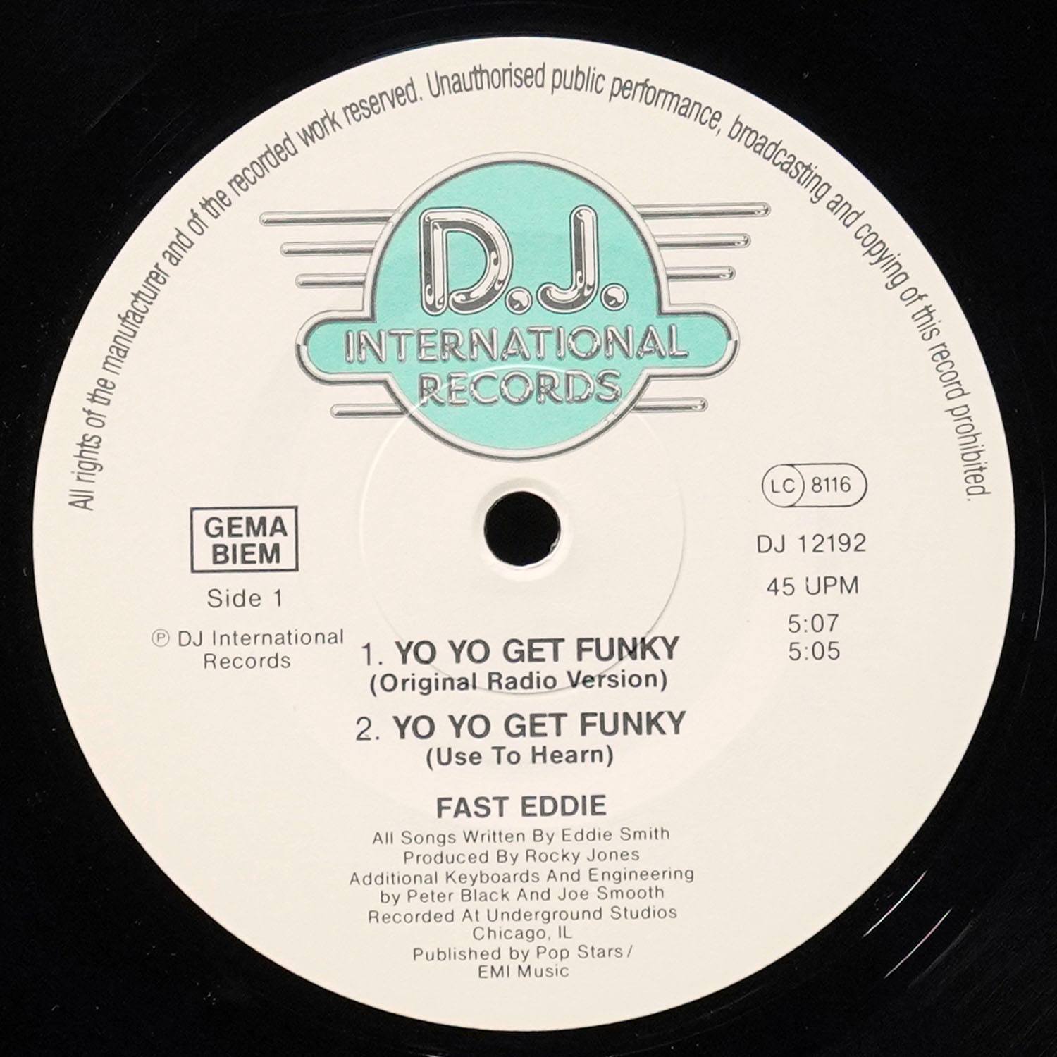 LP Fast Eddie — Yo Yo Get Funky (макси сингл) фото 2