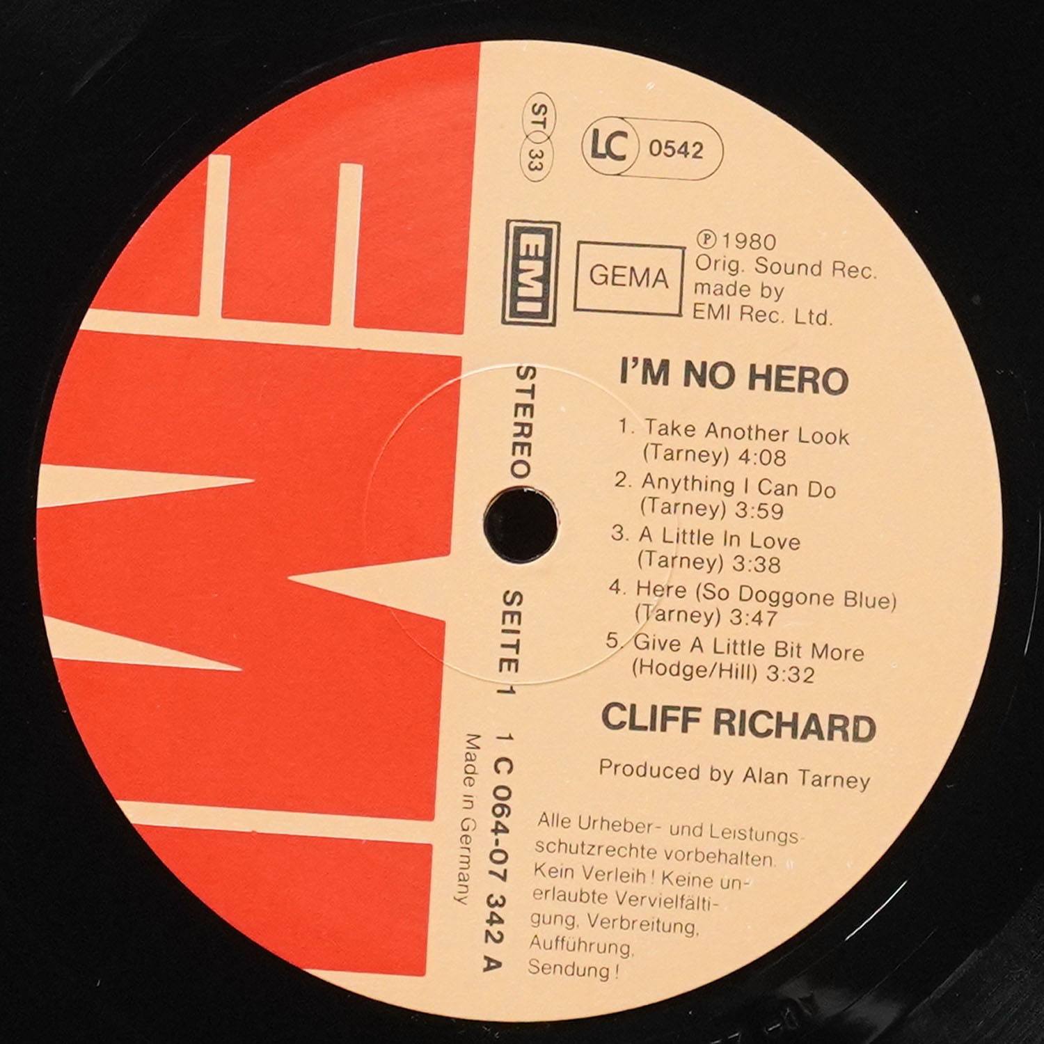 LP Cliff Richard — I'm No Hero фото 2