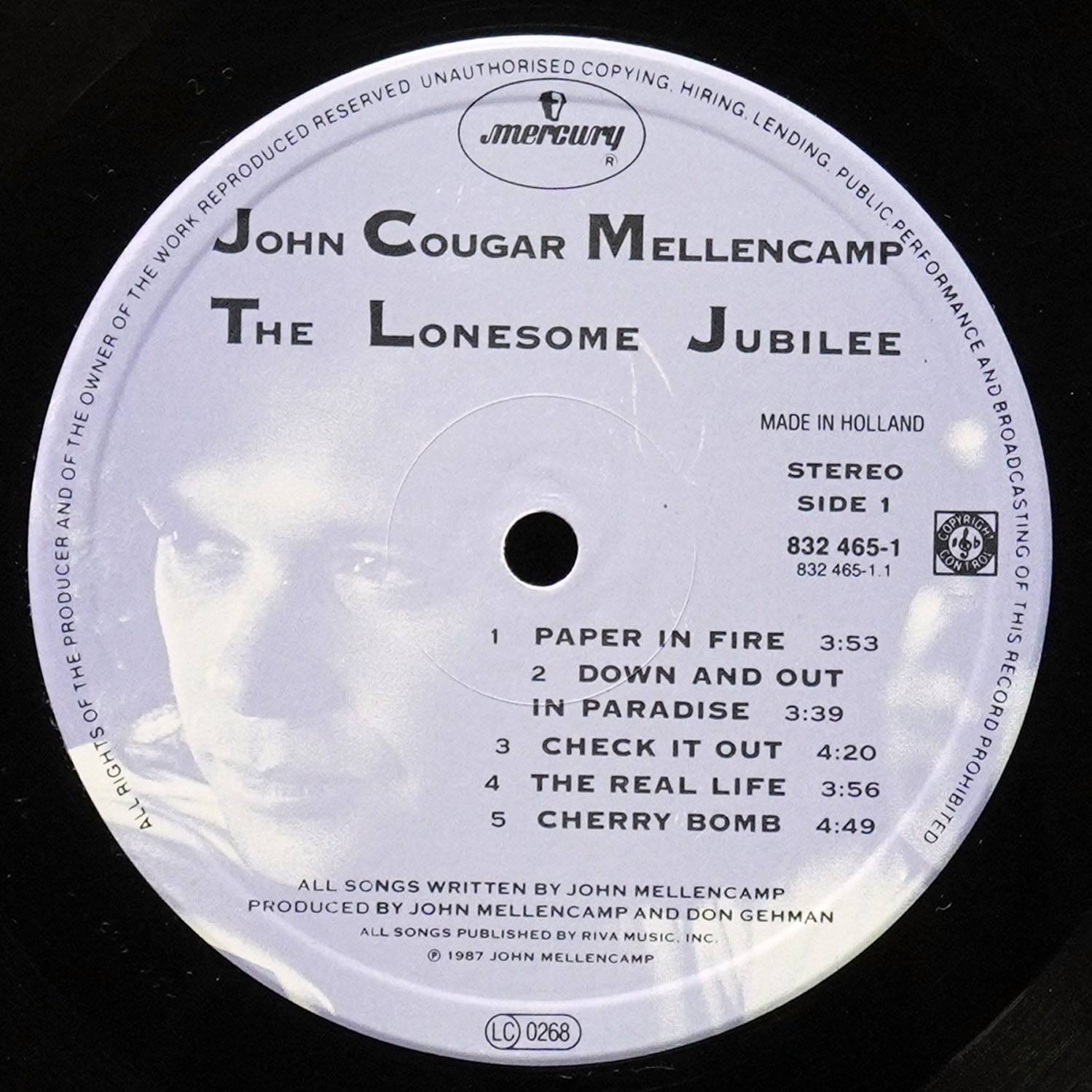 LP John Cougar Mellencamp — Lonesome Jubilee фото 2