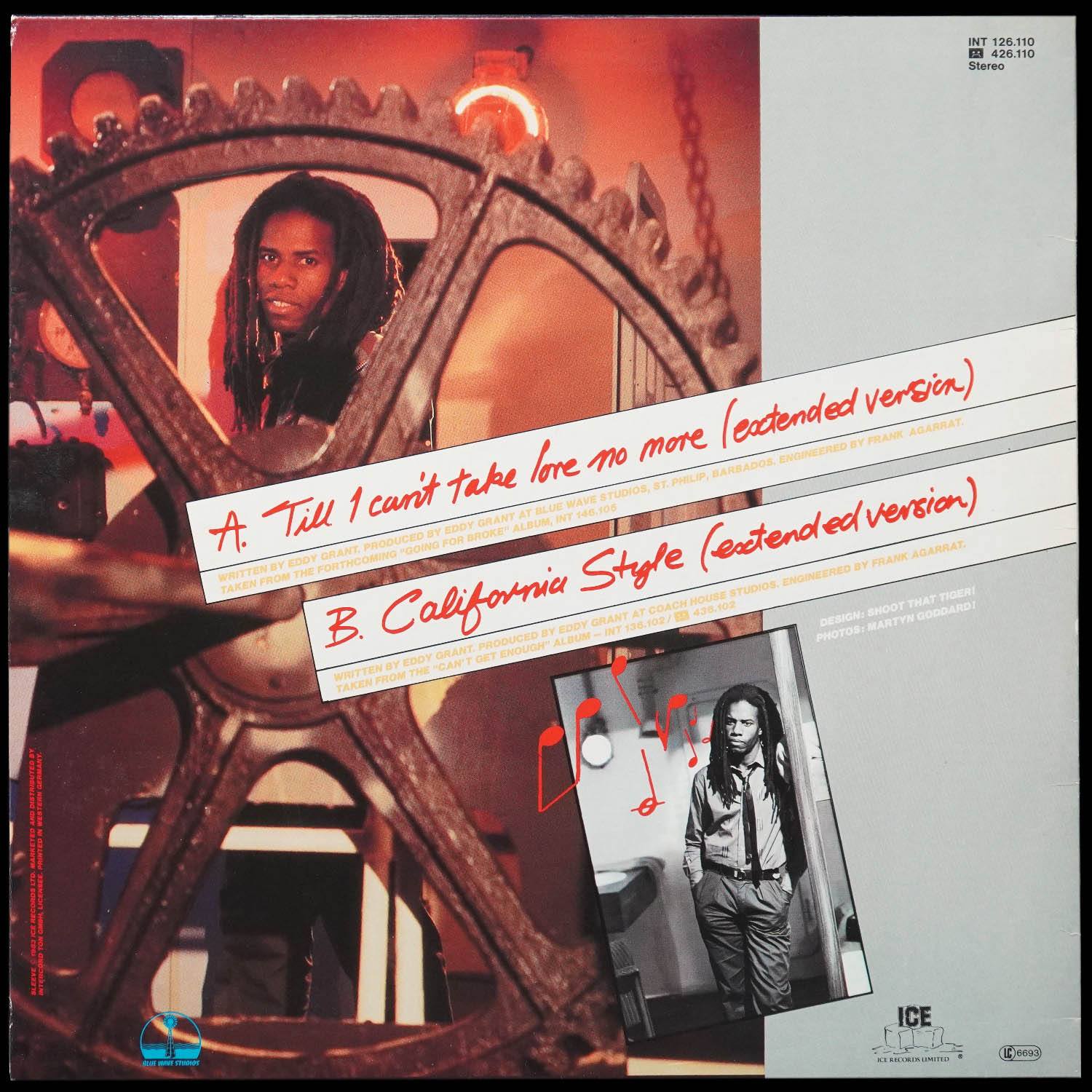 LP Eddy Grant — Till I Can't Take Love No More (Extended Version) (цветной винил, макси сингл) фото 2