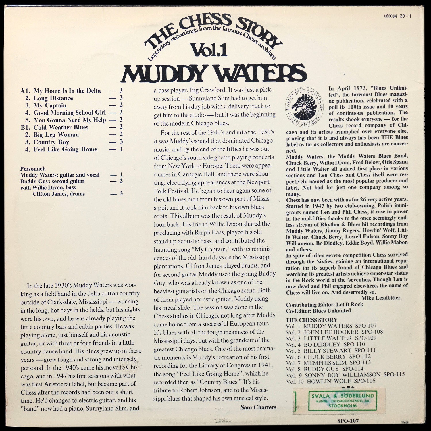 LP Muddy Waters — Chess Story Vol. 1 фото 2