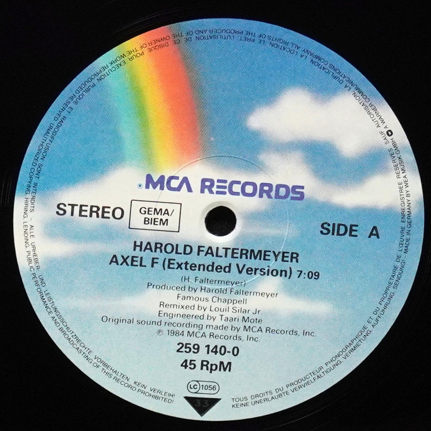 LP Harold Faltermeyer — Axel F (макси сингл) фото 2