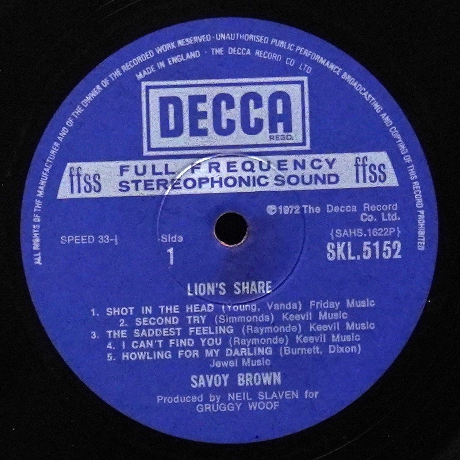 LP Savoy Brown — Lion's Share фото 3