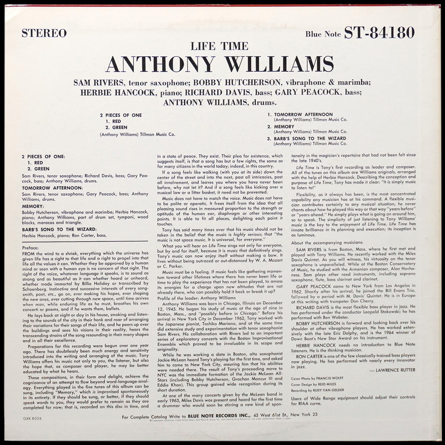 LP Anthony Williams — Life Time фото 2