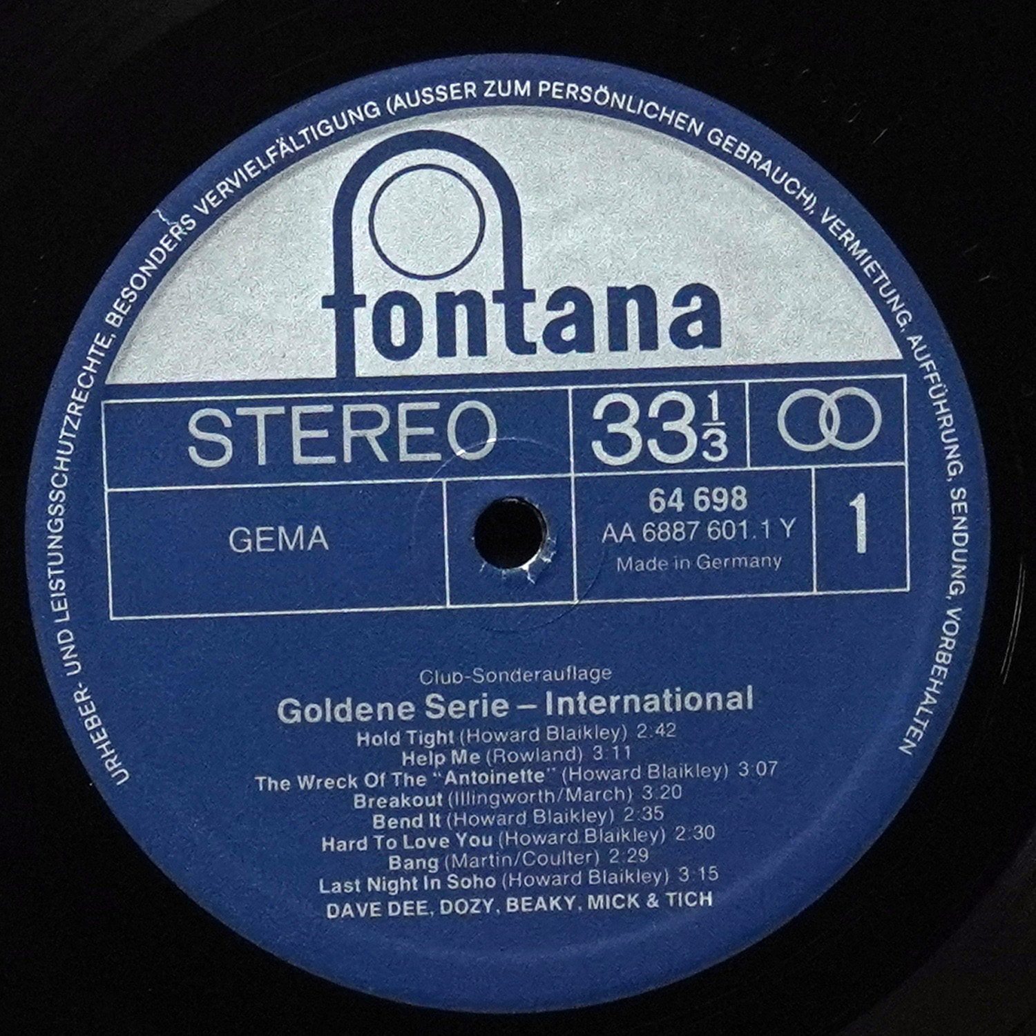 LP Dave Dee, Dozy, Beaky, Mick & Tich — Dave Dee, Dozy, Beaky, Mick & Tich (клубное издание) фото 2