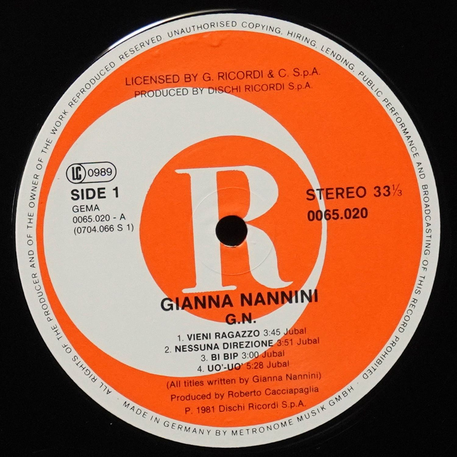 LP Gianna Nannini — G.N. фото 3