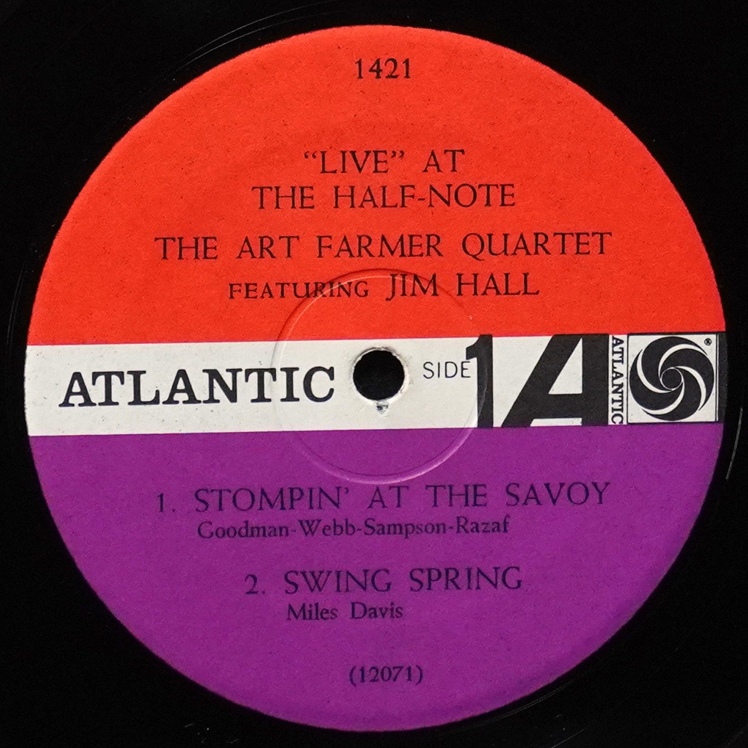LP Art Farmer Quartet — Live At The Half-Note (моно) фото 3