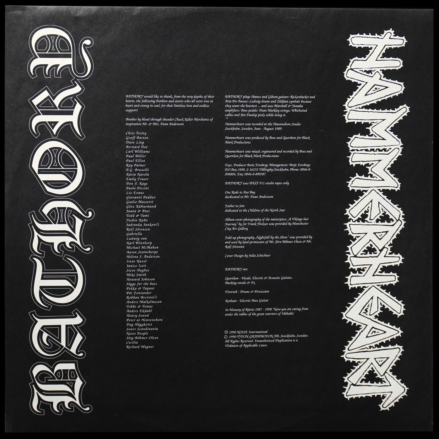 LP Bathory — Hammerheart фото 6
