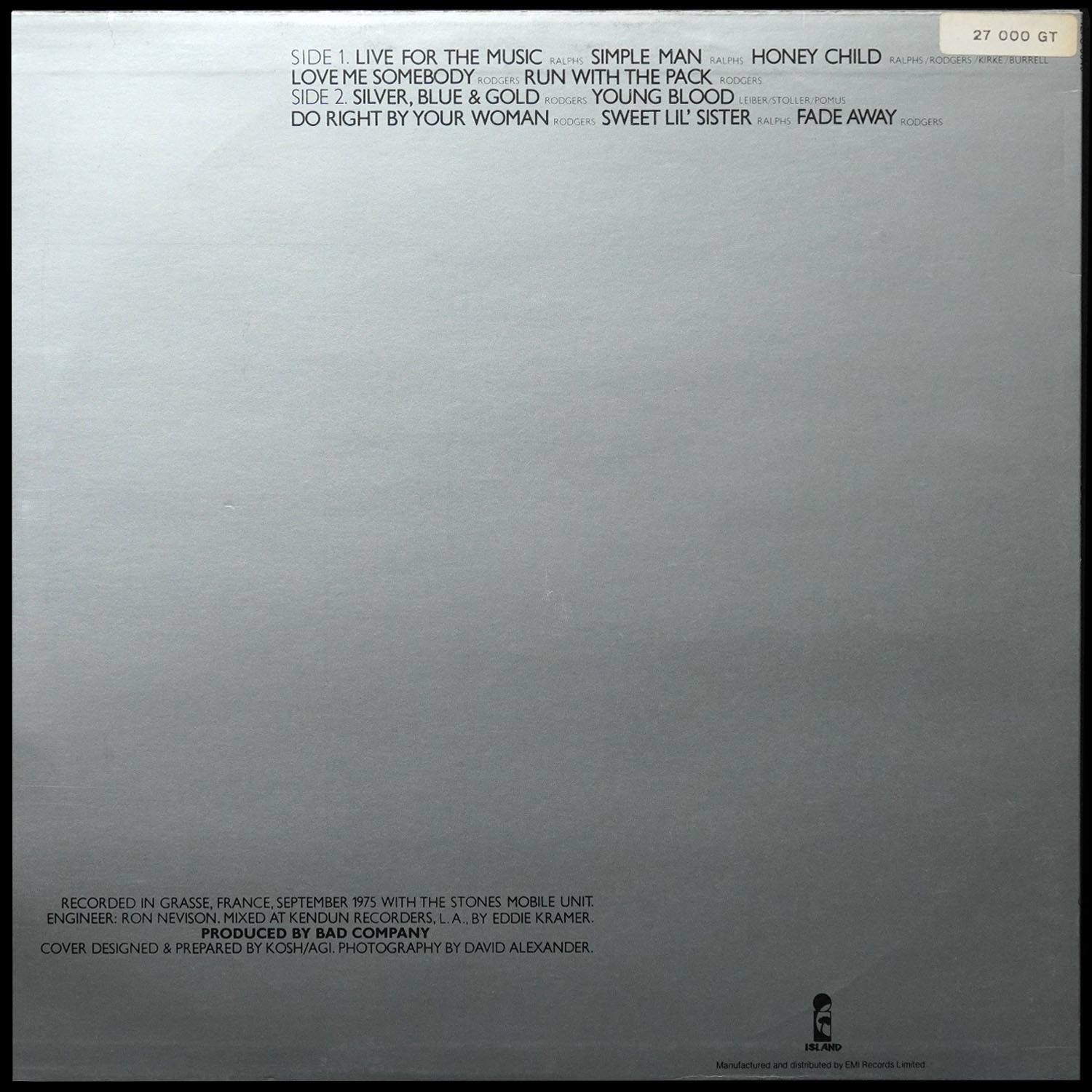 LP Bad Company — Run With The Pack фото 2