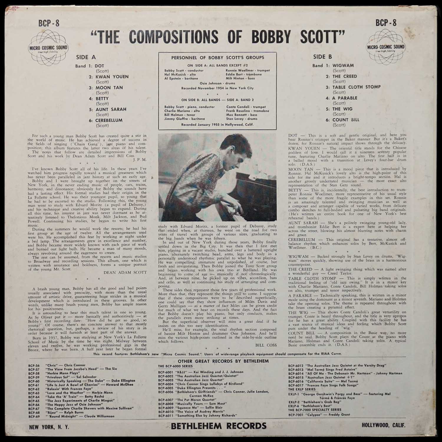 LP Bobby Scott — Compositions Of Bobby Scott фото 2