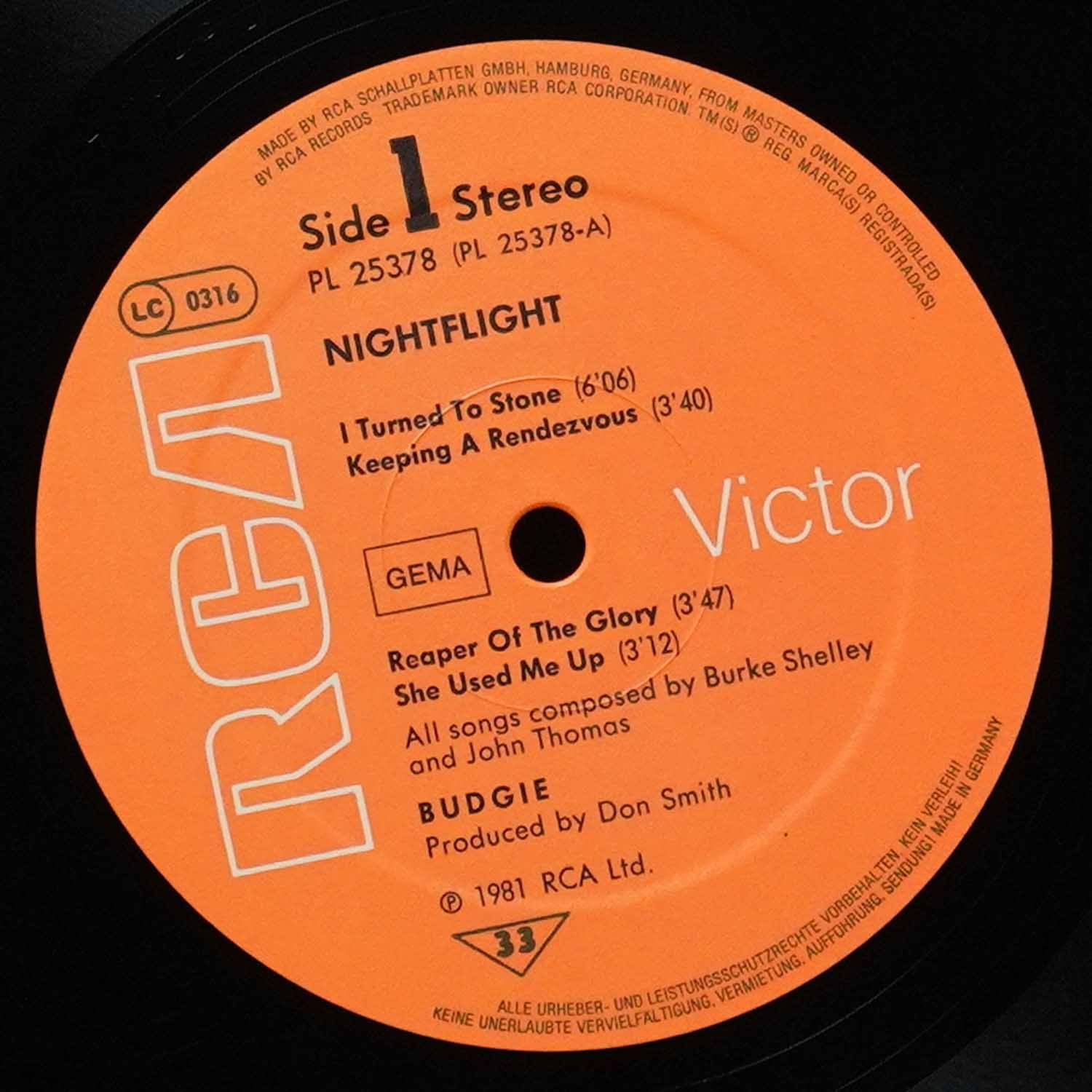 LP Budgie — Nightflight фото 3