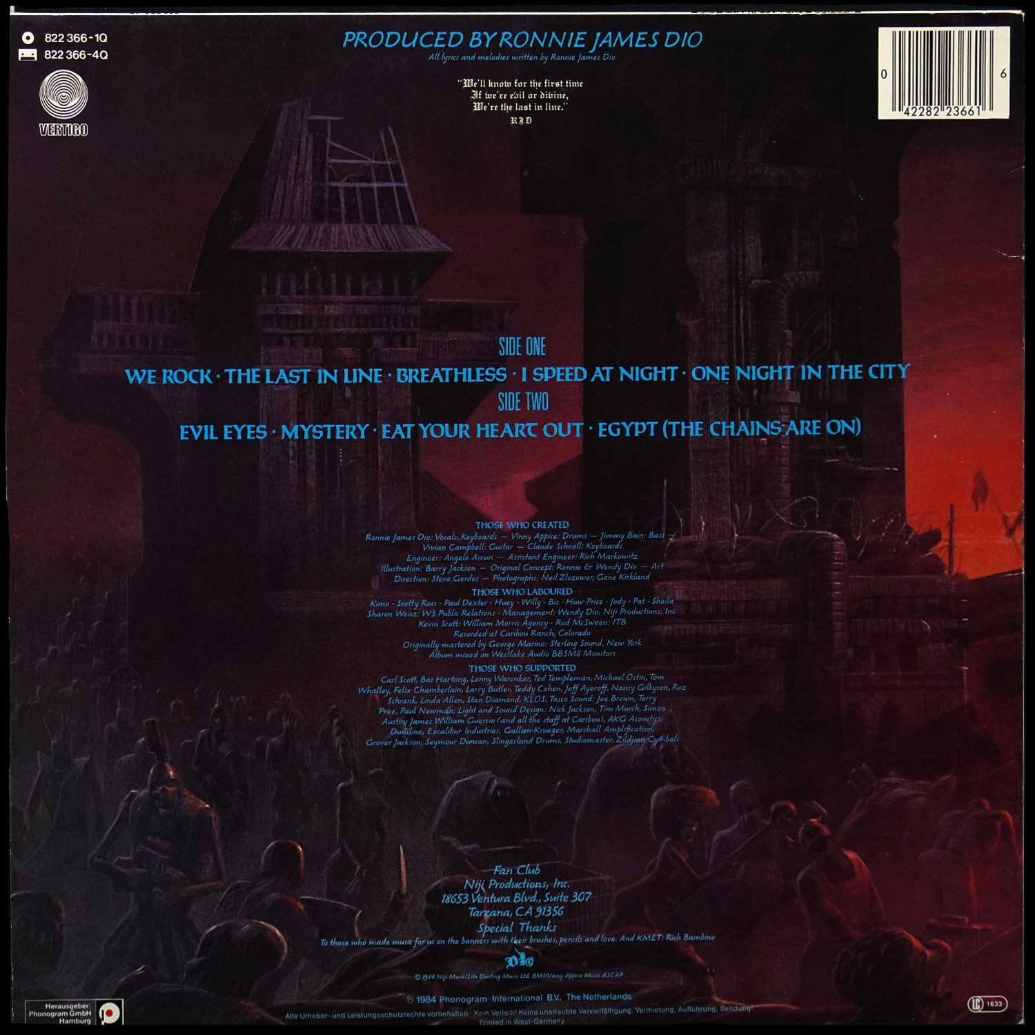 LP Dio — Last In Line фото 2