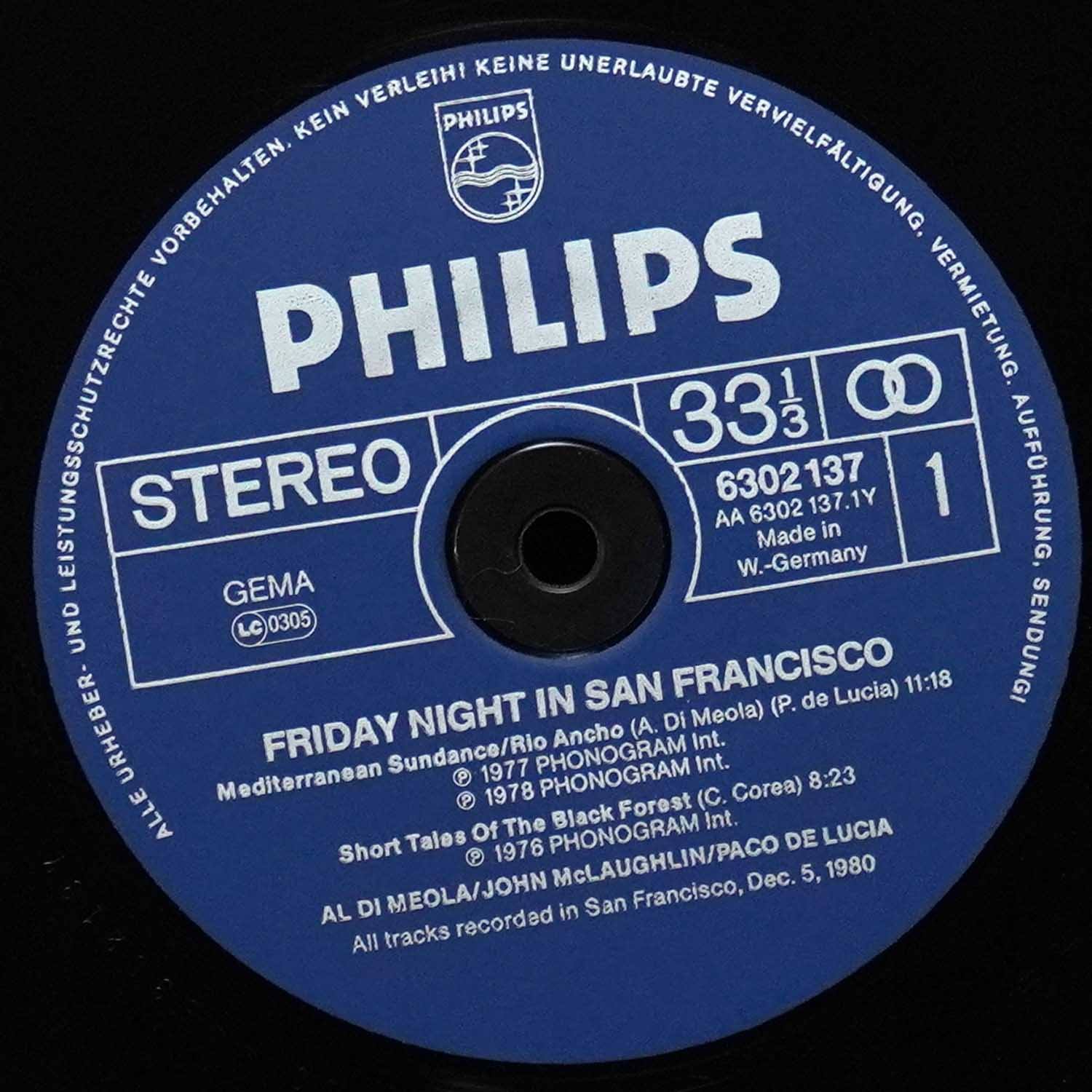 LP Al Di Meola — Friday Night In San Francisco фото 3