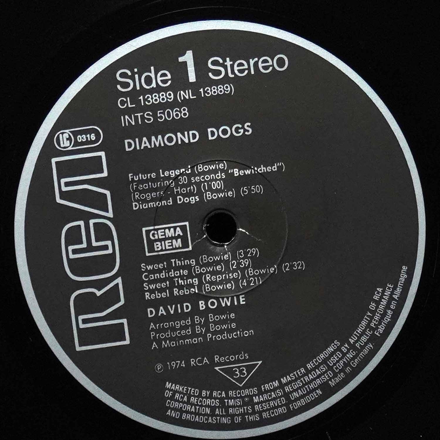 LP David Bowie — Diamond Dogs фото 3