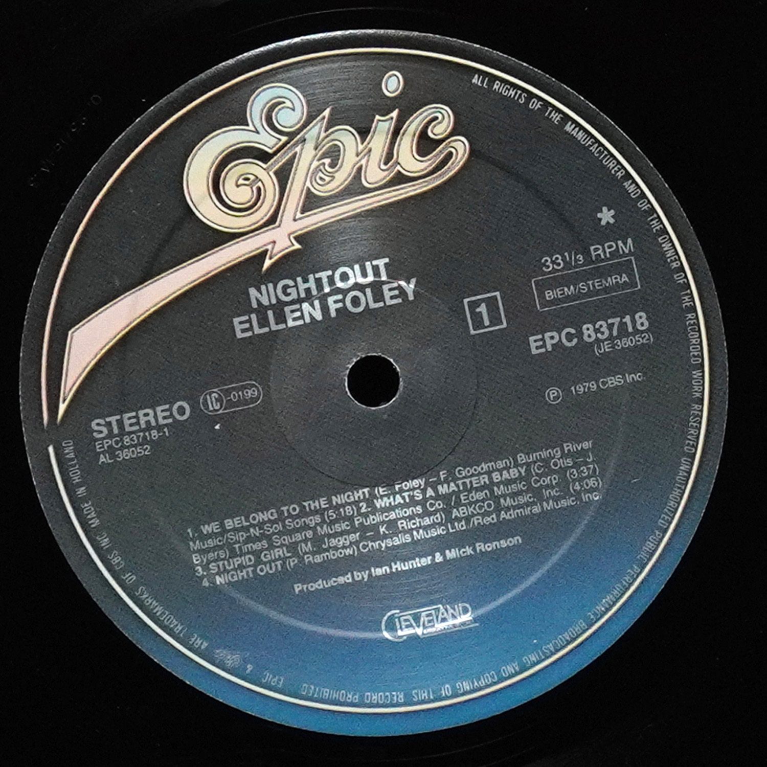 LP Ellen Foley — Nightout фото 2