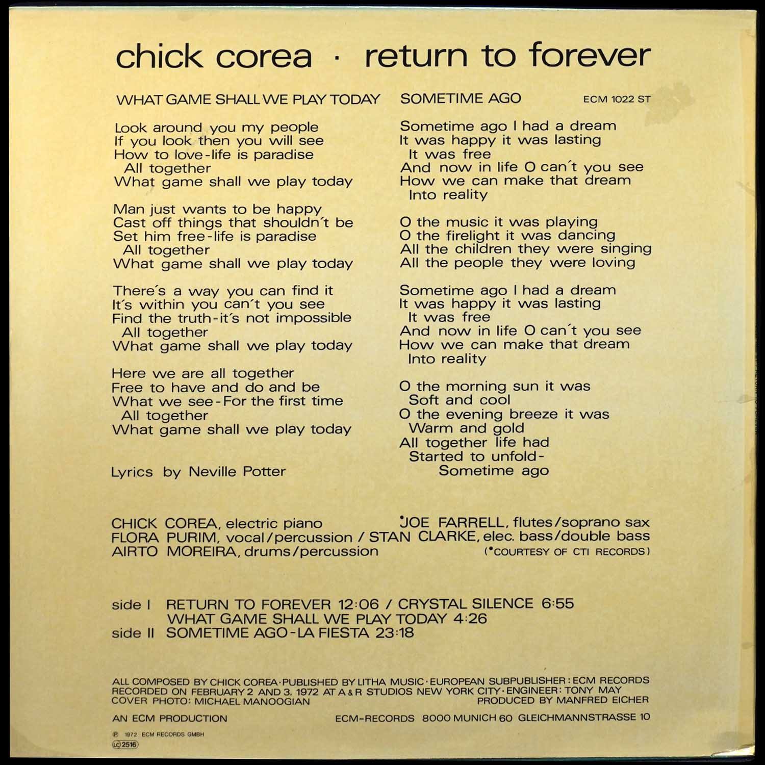 LP Chick Corea — Return To Forever фото 2