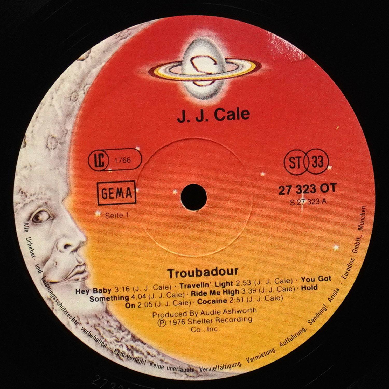 LP J.J. Cale — Troubadour фото 3