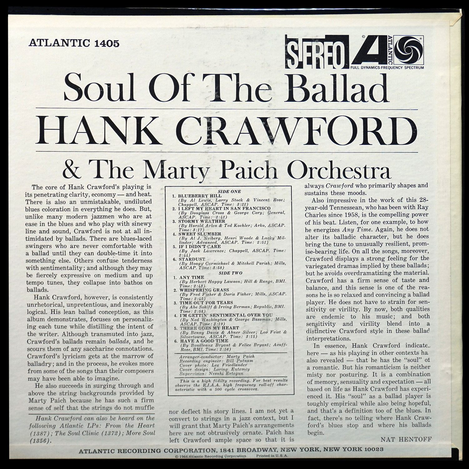 LP Hank Crawford — Soul Of The Ballad фото 2