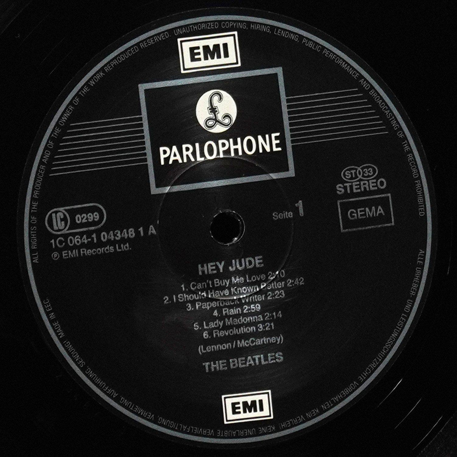 LP Beatles — Hey Jude фото 3
